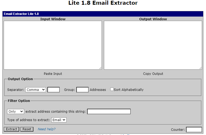 Lite1.8 Email Extractor